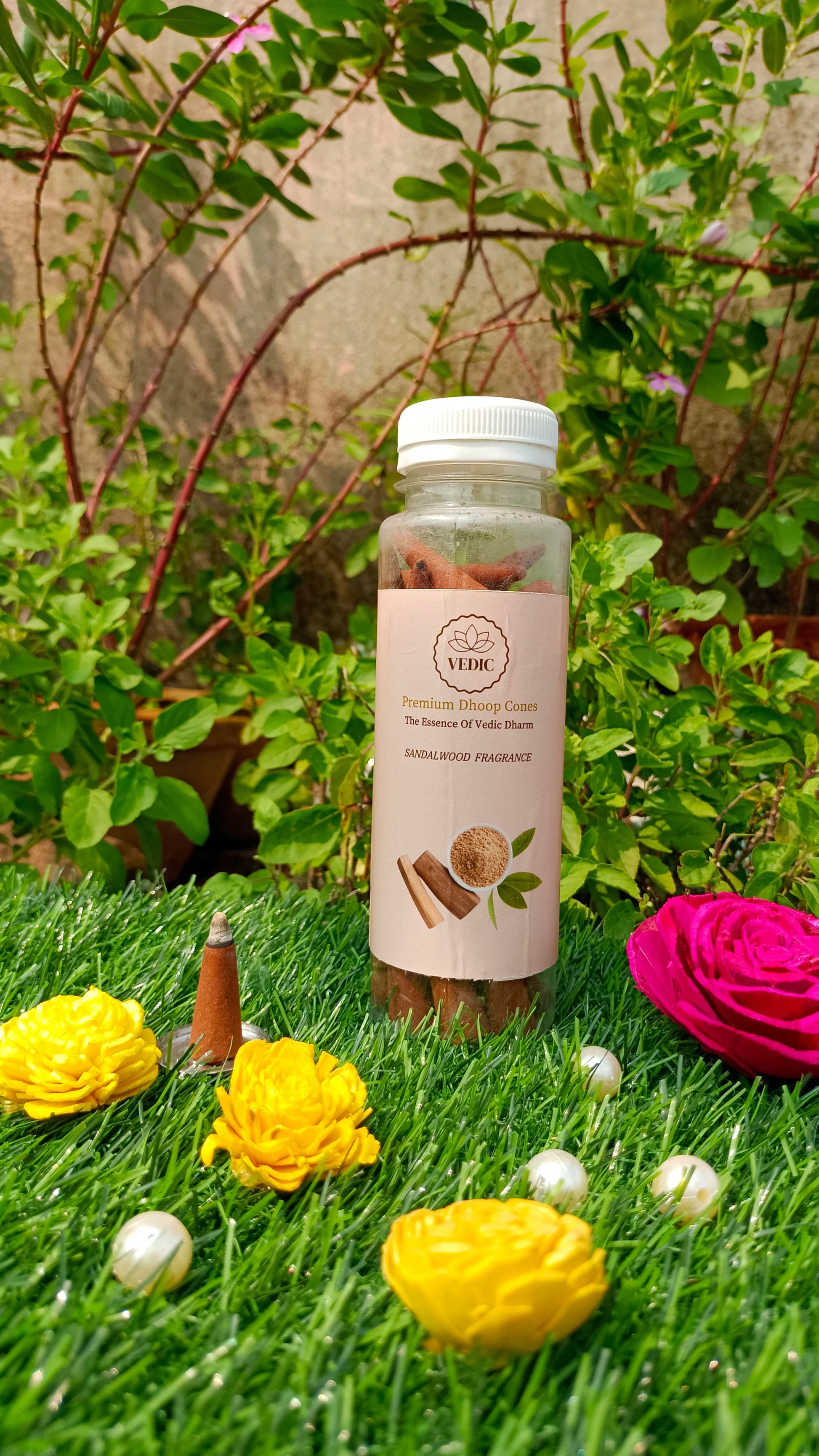 Vedic Premium Dhoop Cones – Sandalwood Fragrance