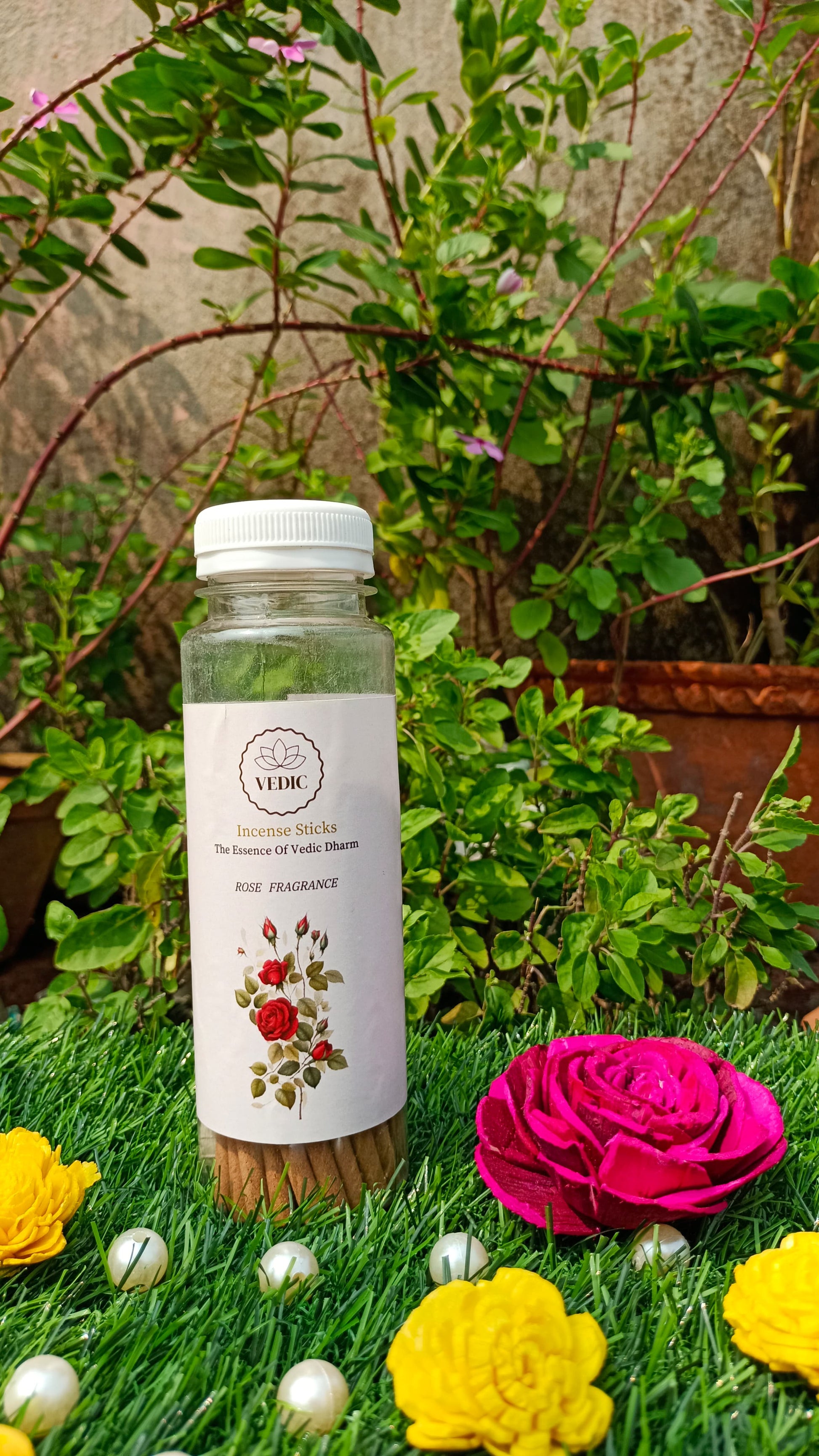 Rose Fragrance Premium Incense Sticks (Bamboo-Free)